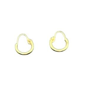 Carla Signed 14k Yellow Polished Gold Small Huggie‎ Hoop Earrings